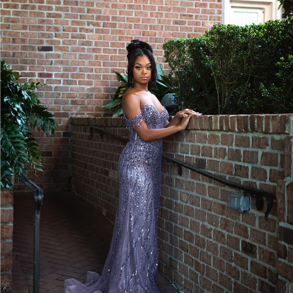 Elegant Purple Evening Gown